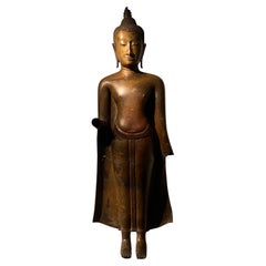 Antique Bronze Standing Buddha