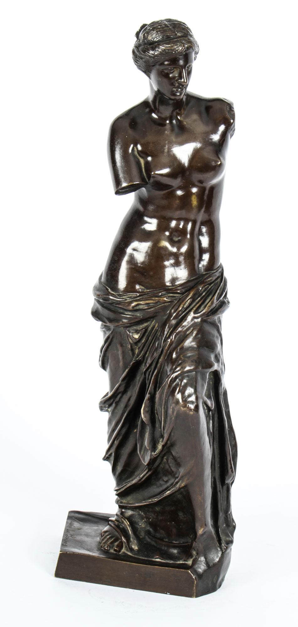 Antique Bronze Statue of Venus de Milo Musee du Louvre, 19th Century 5