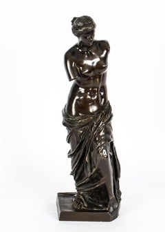 Antique Bronze Statue of Venus de Milo Musee du Louvre, 19th Century