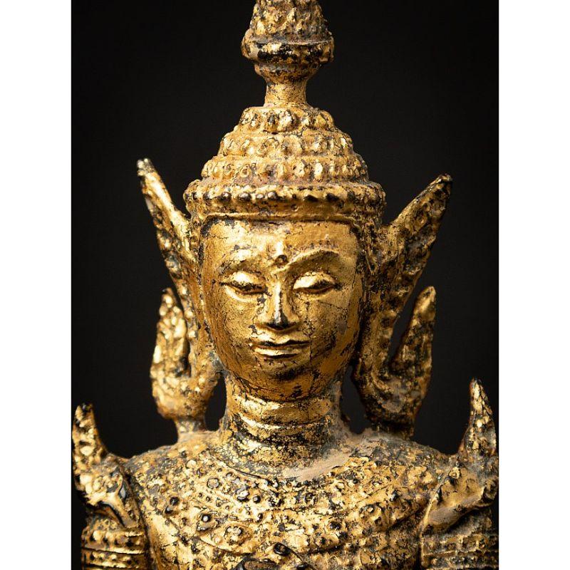 Antique Bronze Thai Buddha Statue from Thailand For Sale 6