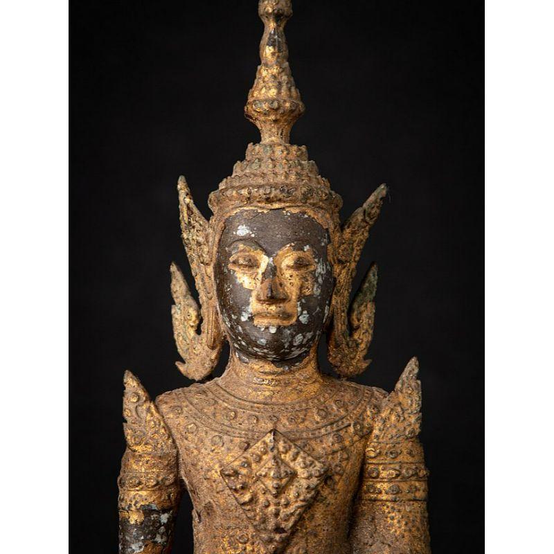 Antique bronze Thai Buddha statue from Thailand For Sale 5