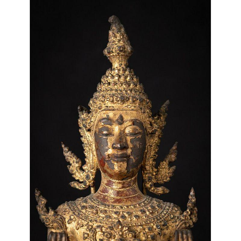 Antique Bronze Thai Buddha Statue from Thailand For Sale 5