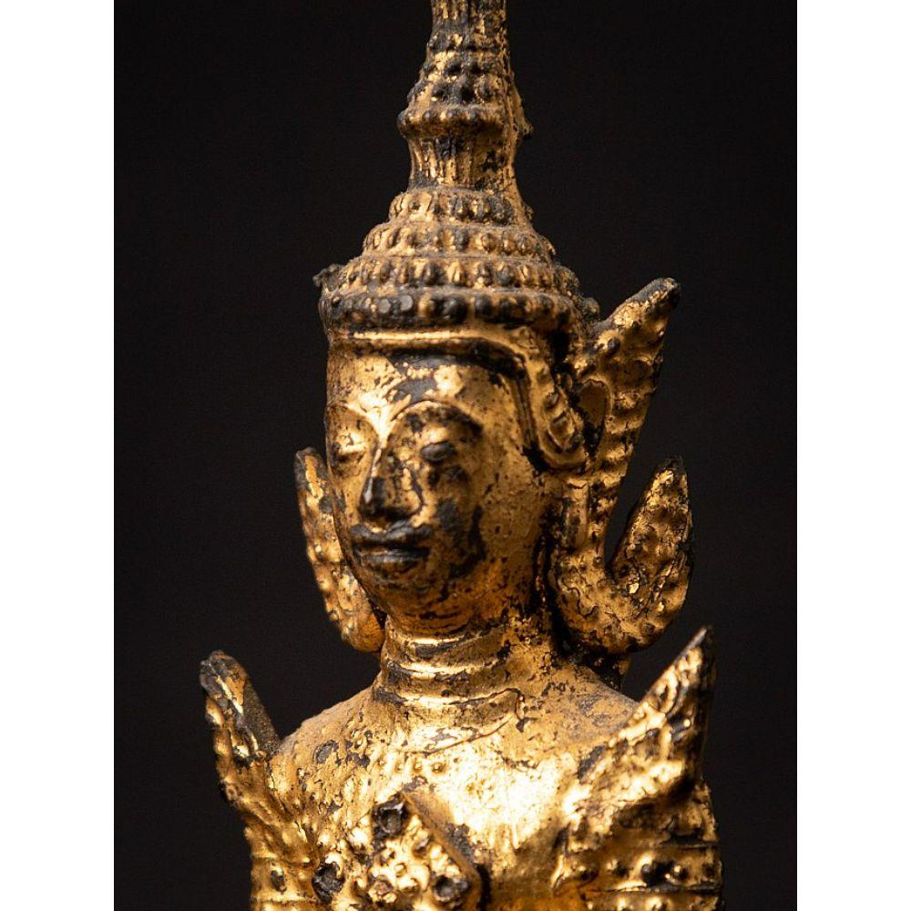 Statue de Bouddha thaïlandais en bronze ancien de Thaïlande en vente 6