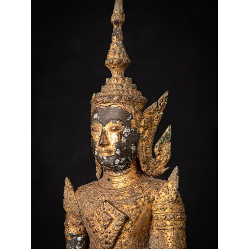 Antique bronze Thai Buddha statue from Thailand For Sale 7