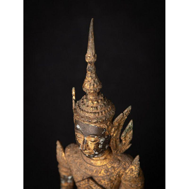Antique bronze Thai Buddha statue from Thailand For Sale 9