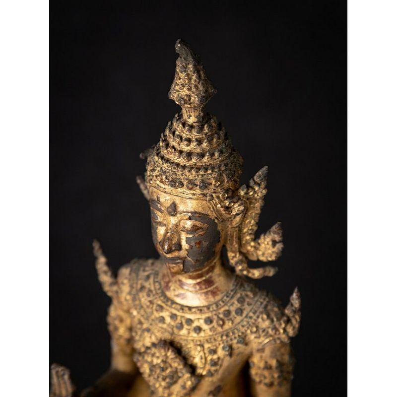 Antique Bronze Thai Buddha Statue from Thailand For Sale 9