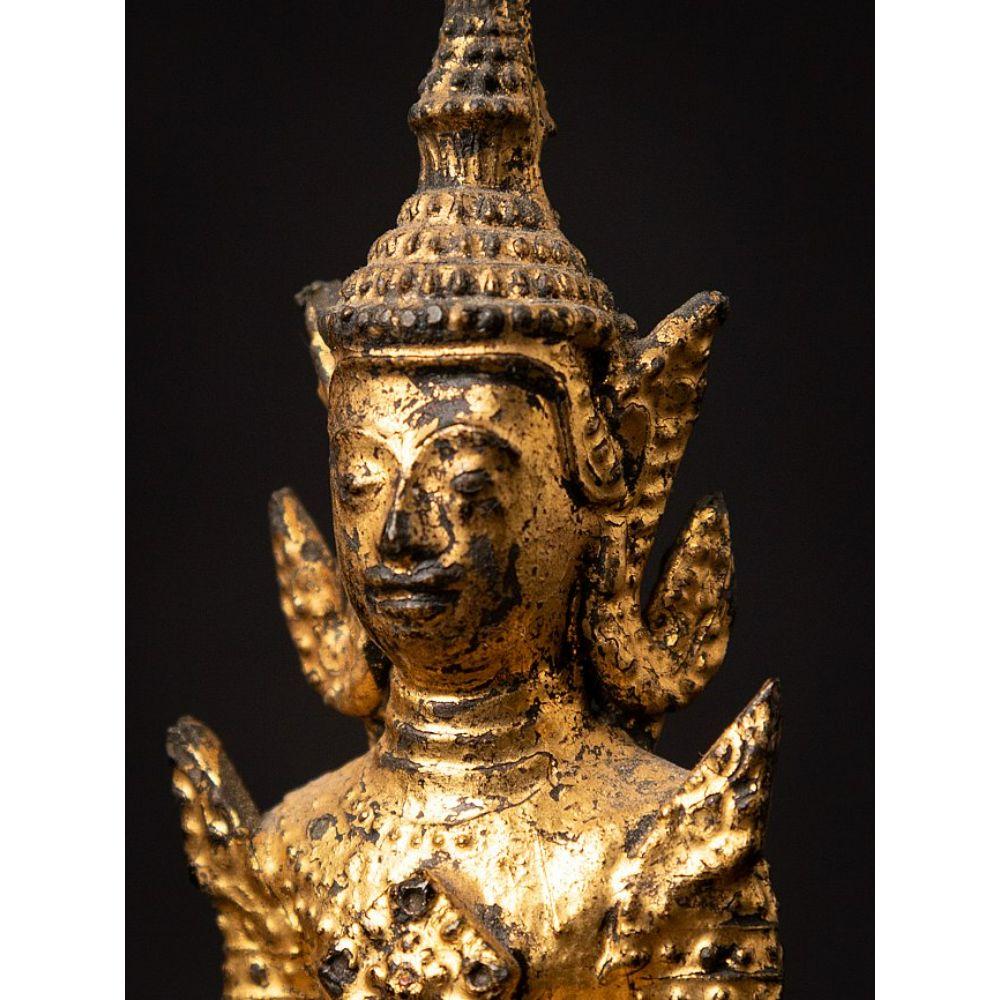 Antique Bronze Thai Buddha Statue from Thailand For Sale 11