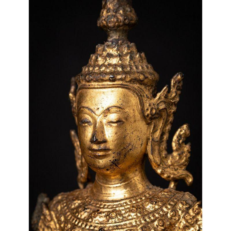 Antique Bronze Thai Buddha Statue from Thailand For Sale 10