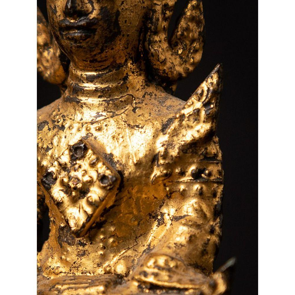 Statue de Bouddha thaïlandais en bronze ancien de Thaïlande en vente 11