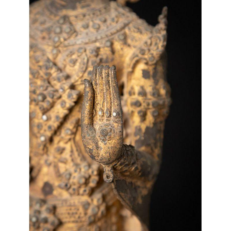 Antique Bronze Thai Buddha Statue from Thailand 13