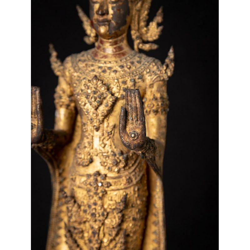 Antique Bronze Thai Buddha Statue from Thailand For Sale 12