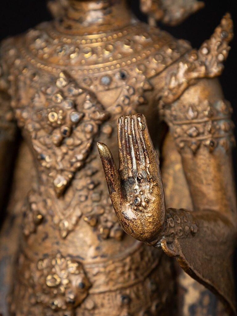 Antique Bronze Thai Buddha Statue from Thailand For Sale 13