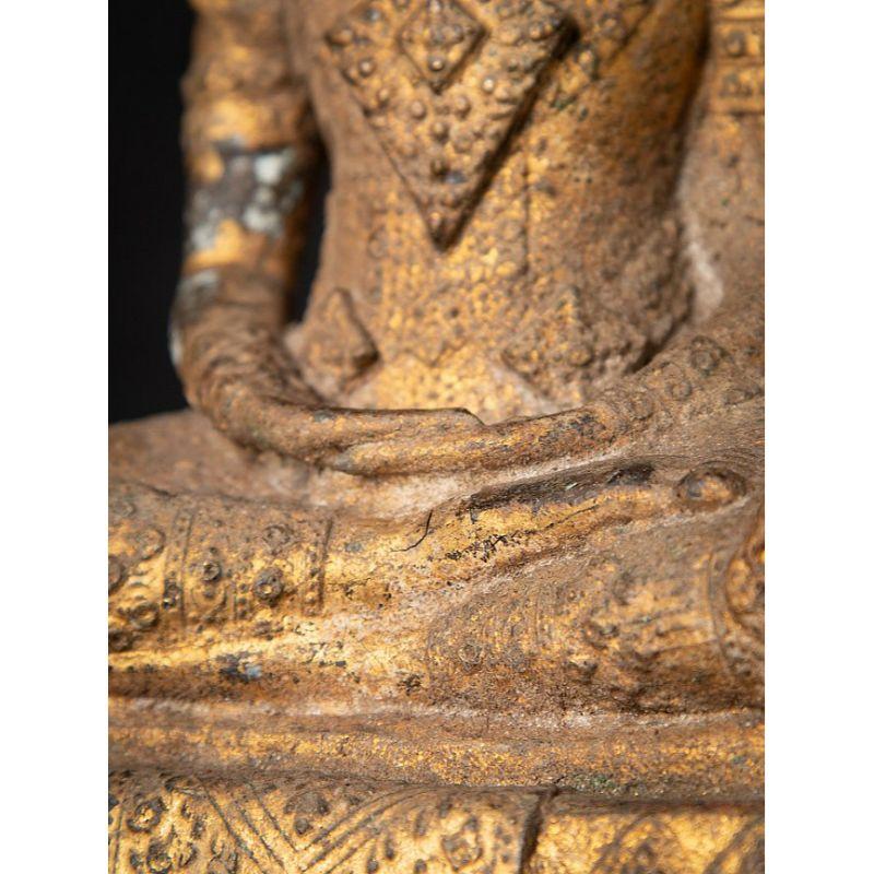 Antique bronze Thai Buddha statue from Thailand For Sale 13
