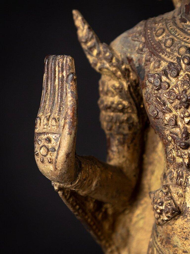 Antique Bronze Thai Buddha Statue from Thailand 14