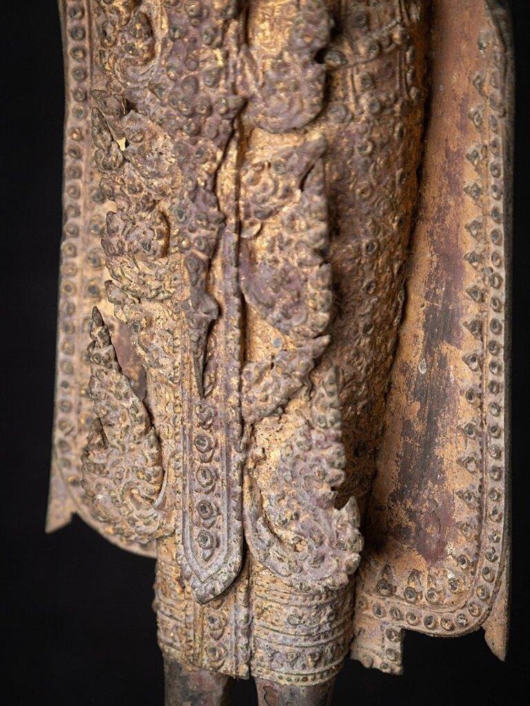 Antique Bronze Thai Buddha Statue from Thailand For Sale 14