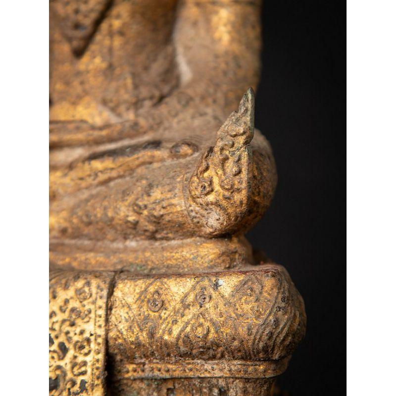 Antique bronze Thai Buddha statue from Thailand For Sale 14