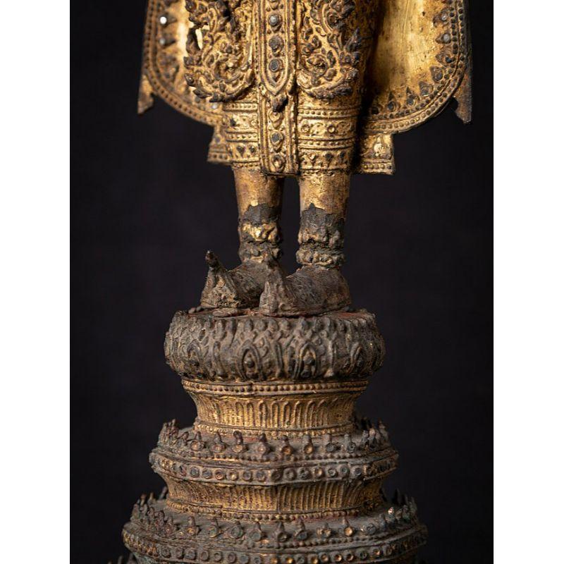 Antique Bronze Thai Buddha Statue from Thailand For Sale 14