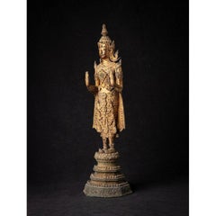 Antique Bronze Thai Buddha Statue from Thailand