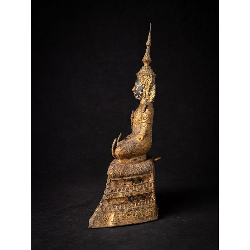 Antique bronze Thai Buddha statue from Thailand In Good Condition For Sale In DEVENTER, NL