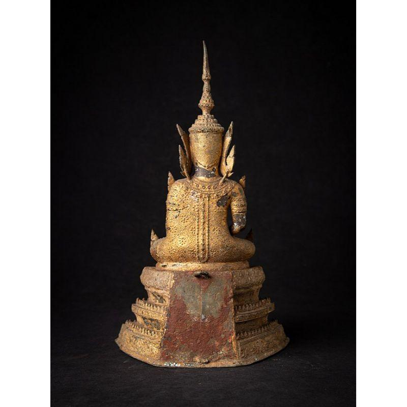 statue de Bouddha thaïlandais en bronze ancien provenant de Thaïlande Bon état - En vente à DEVENTER, NL
