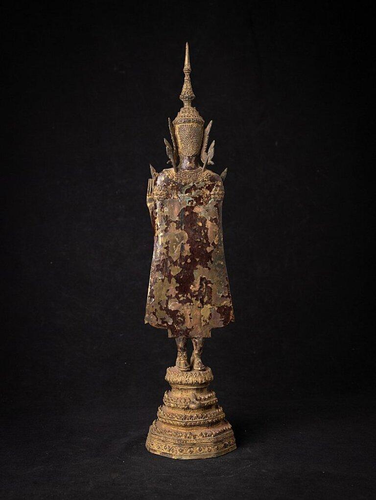 19th Century Antique Bronze Thai Buddha Statue from Thailand
