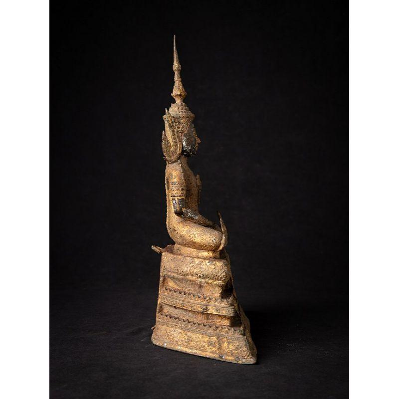 XIXe siècle statue de Bouddha thaïlandais en bronze ancien provenant de Thaïlande en vente