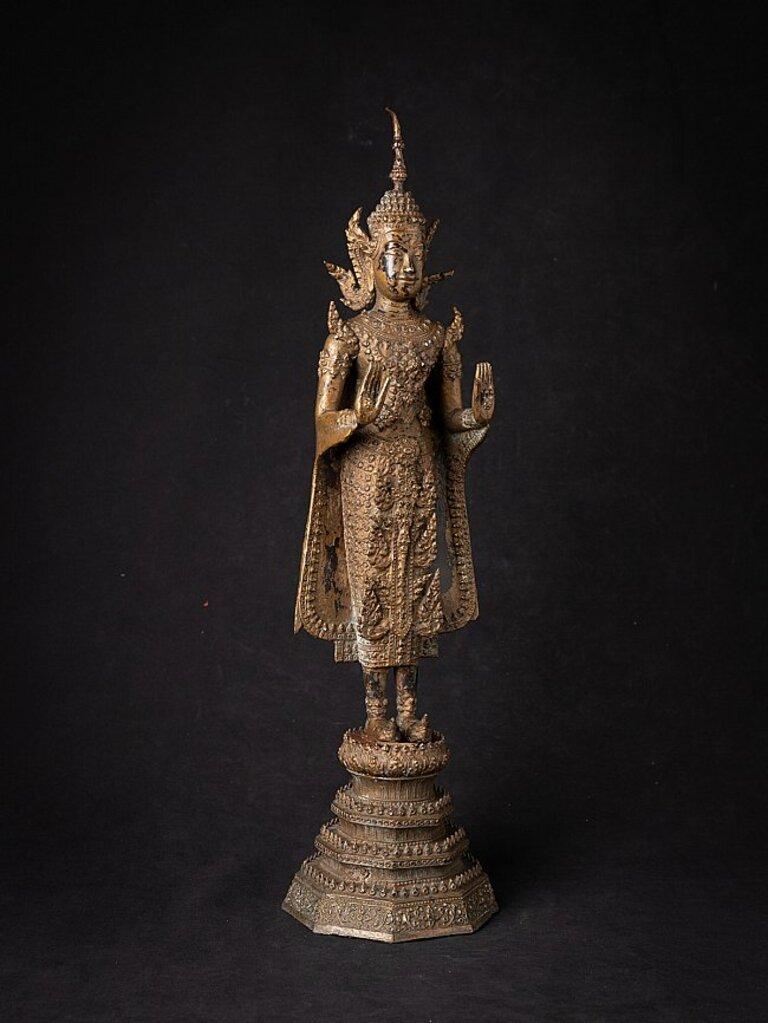 Antique Bronze Thai Buddha Statue from Thailand For Sale 2