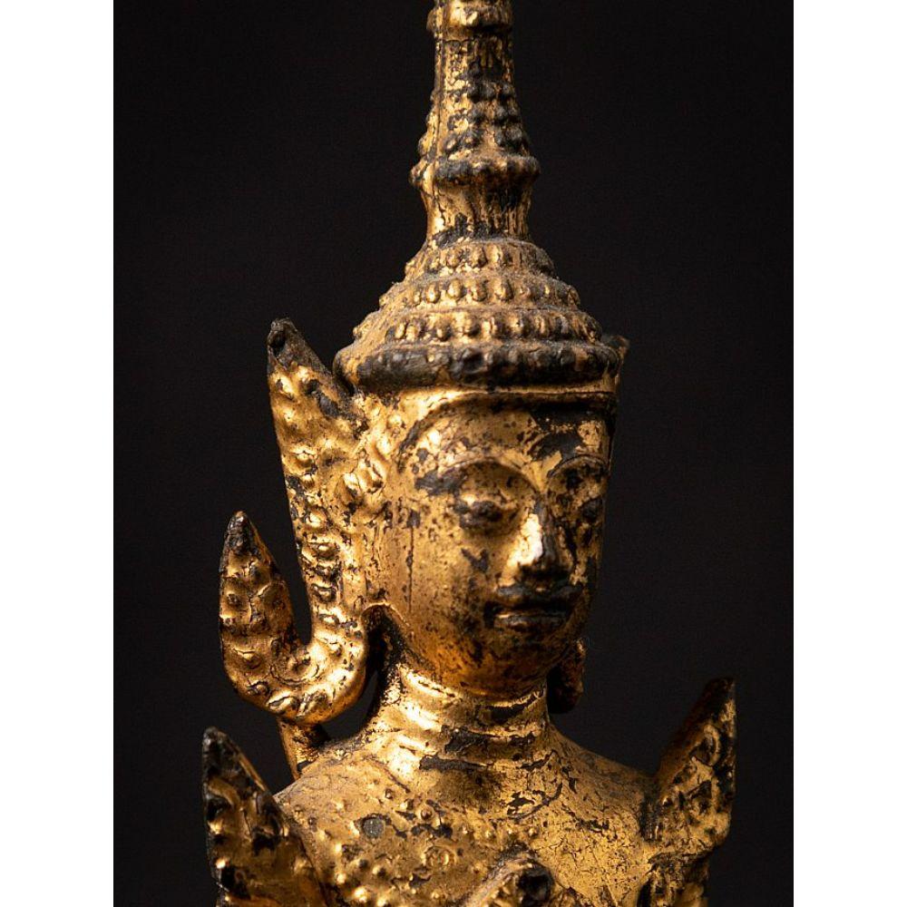 Antique Bronze Thai Buddha Statue from Thailand For Sale 3