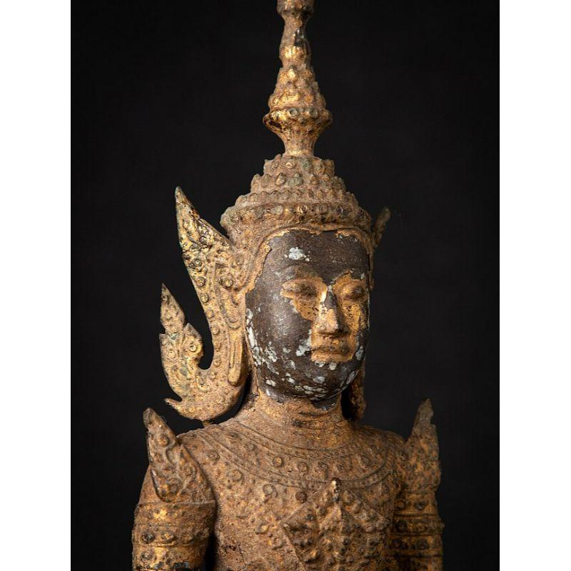 Antique bronze Thai Buddha statue from Thailand For Sale 3
