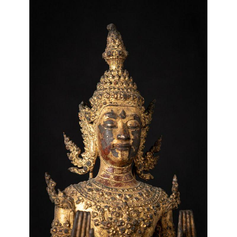 Antique Bronze Thai Buddha Statue from Thailand For Sale 3