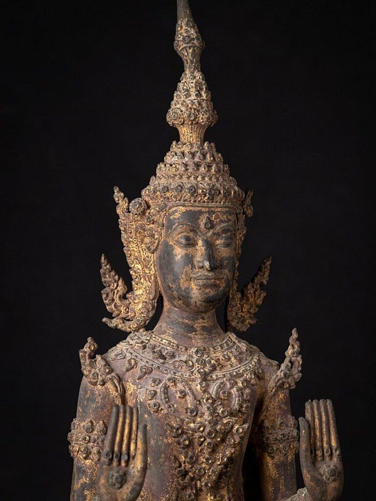 Antique Bronze Thai Buddha Statue from Thailand For Sale 4