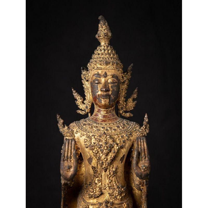 Antique Bronze Thai Buddha Statue from Thailand For Sale 4