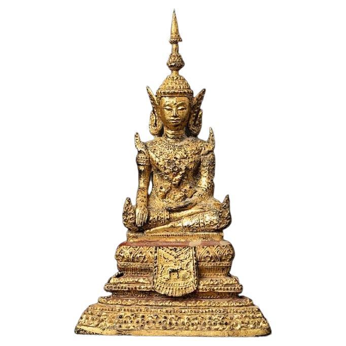 Antique Bronze Thai Buddha Statue from Thailand For Sale
