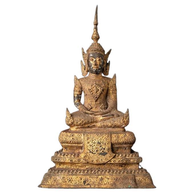 Antique bronze Thai Buddha statue from Thailand For Sale