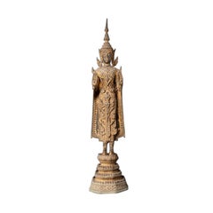 Antique Bronze Thai Buddha Statue from Thailand