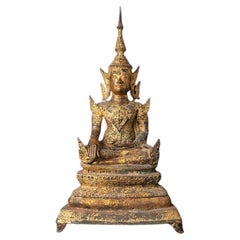 Antique Bronze Thai Buddha Statue from Thailand