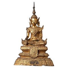 Antike thailändische Buddha-Statue aus Bronze aus Thailand