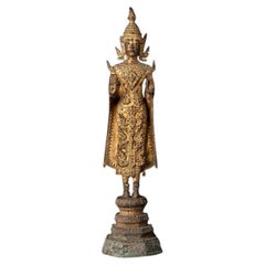 Antique Bronze Thai Buddha Statue from Thailand