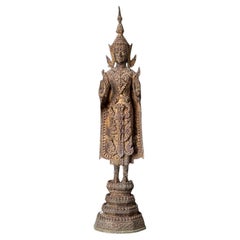 Antique Bronze Thai Buddha Statue from Thailand