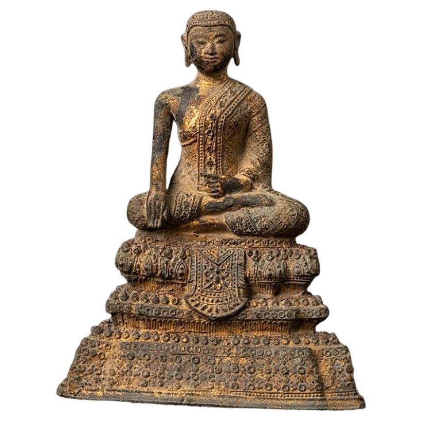 Antique Bronze Thai Monk Statue from Thailand For Sale