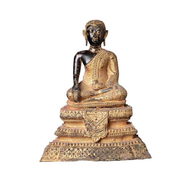 Antique Bronze Thai Monk Statue from Thailand For Sale at 1stDibs