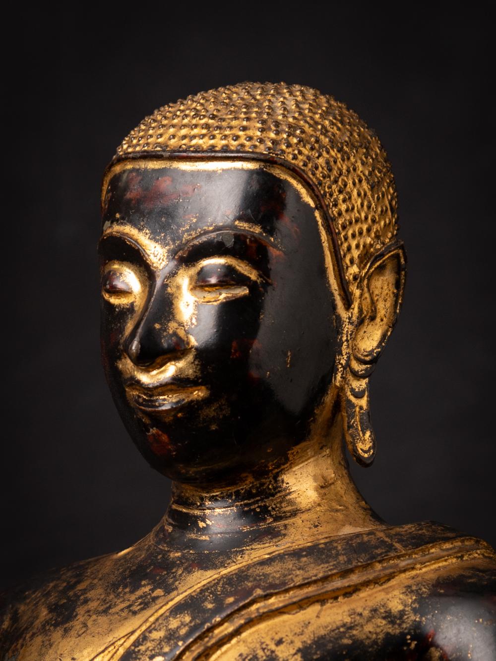 Antike thailändische Monk-Statue aus Bronze – Originalbuddhas im Angebot 5