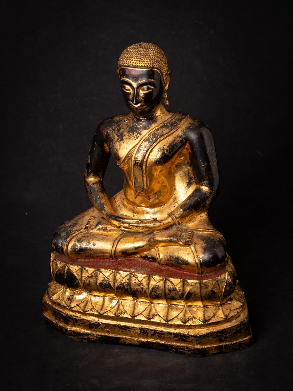 Antike thailändische Monk-Statue aus Bronze – Originalbuddhas im Angebot 6