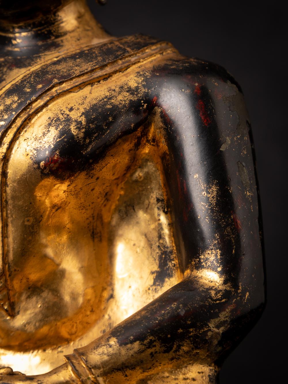 Antike thailändische Monk-Statue aus Bronze – Originalbuddhas im Angebot 10