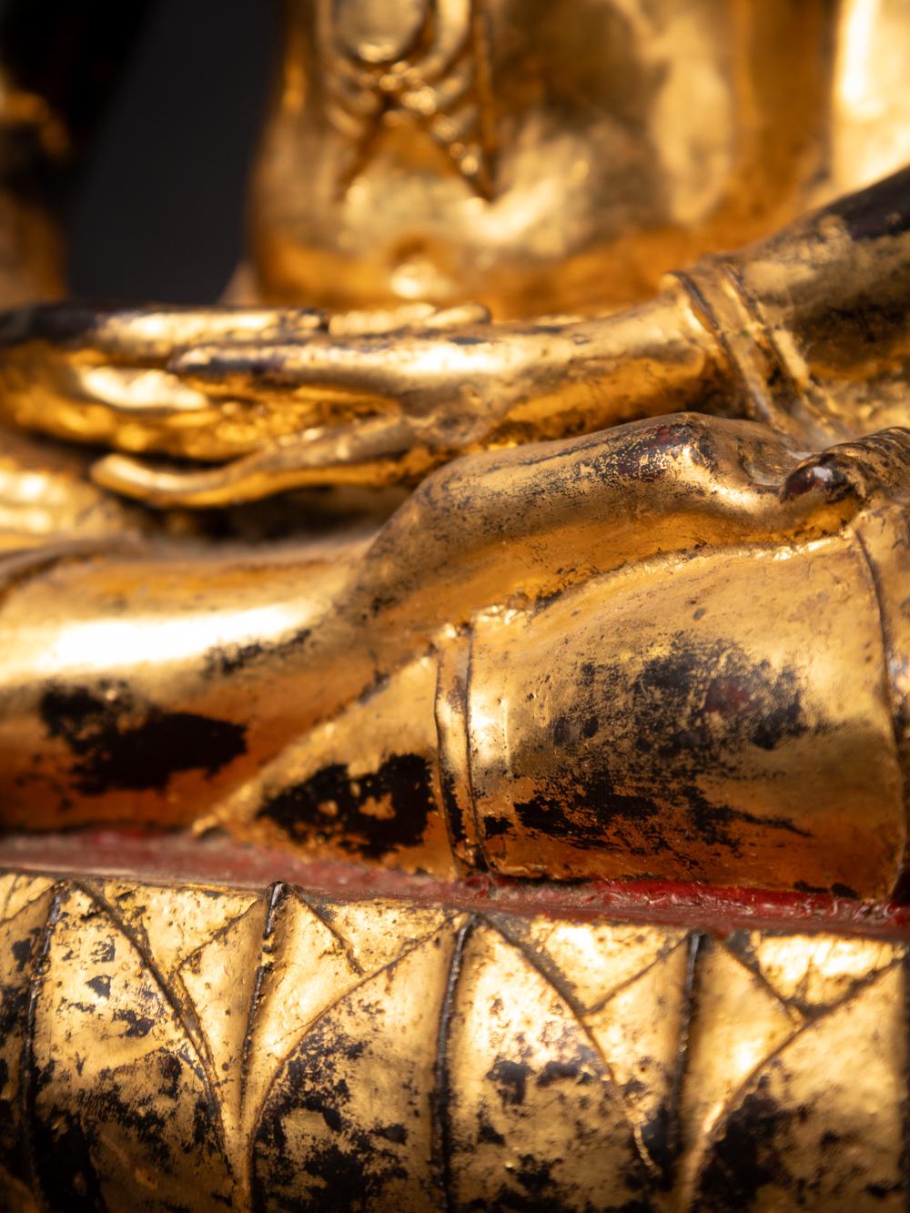 Antique bronze Thai Monk statue - Originalbuddhas For Sale 11