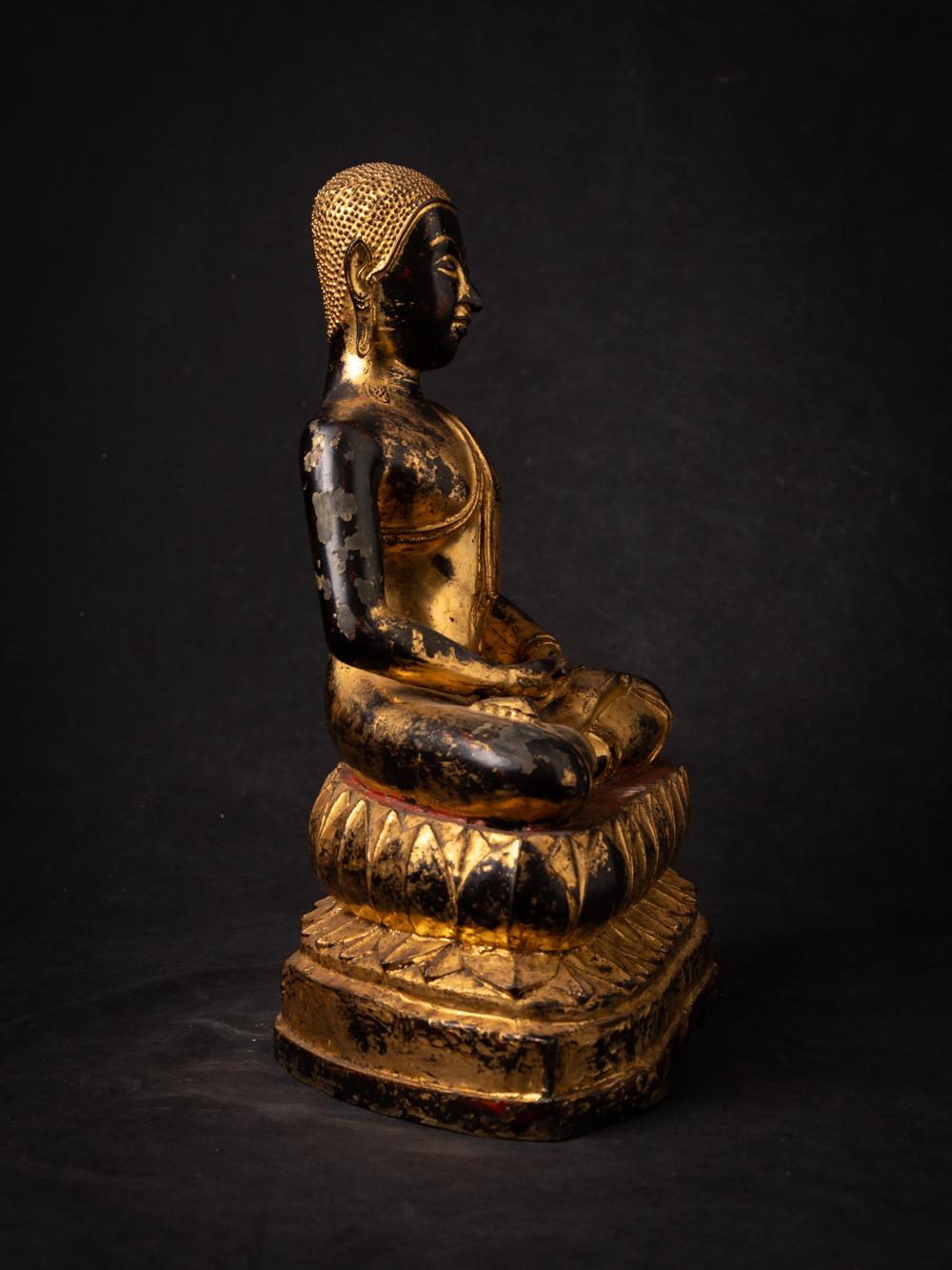 Antique bronze Thai Monk statue - Originalbuddhas In Good Condition For Sale In DEVENTER, NL