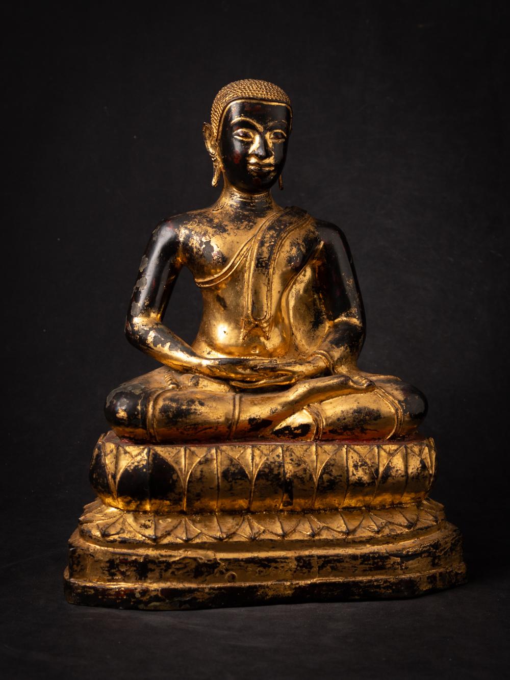 Antike thailändische Monk-Statue aus Bronze – Originalbuddhas im Zustand „Gut“ im Angebot in DEVENTER, NL