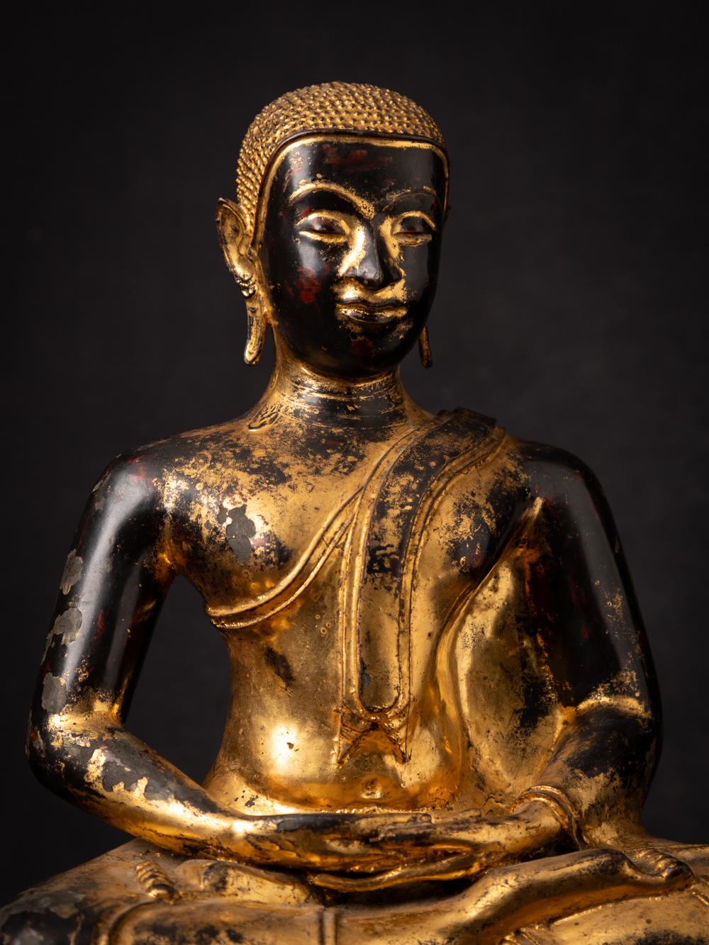 Antike thailändische Monk-Statue aus Bronze – Originalbuddhas (19. Jahrhundert) im Angebot