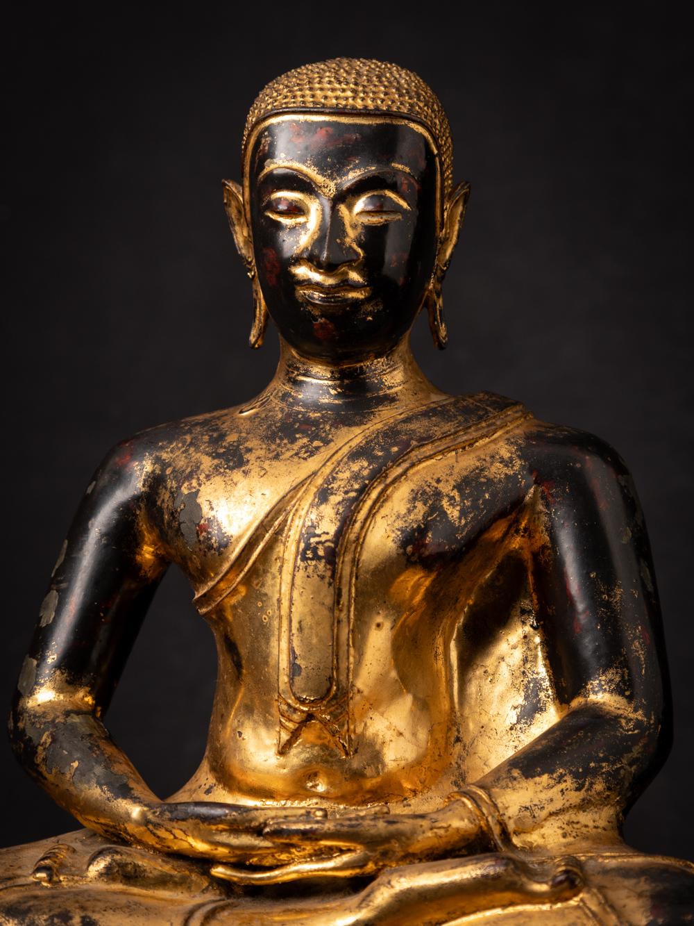 Antike thailändische Monk-Statue aus Bronze – Originalbuddhas im Angebot 2