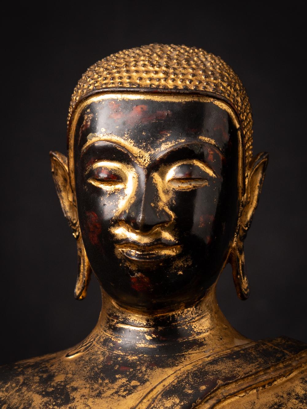 Antike thailändische Monk-Statue aus Bronze – Originalbuddhas im Angebot 3